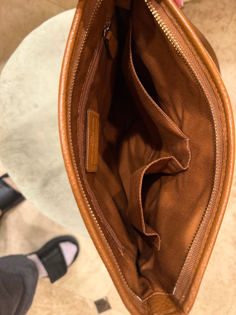 Coach Tan Pebble Leather Crossbody Bag - Picture 5 of 11